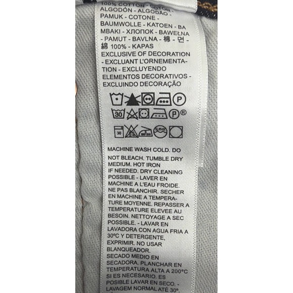 Levis 501 Jeans Original Straight Leg Button Fly 100% Cotton Dark Wash W33X36L - Picture 14 of 16